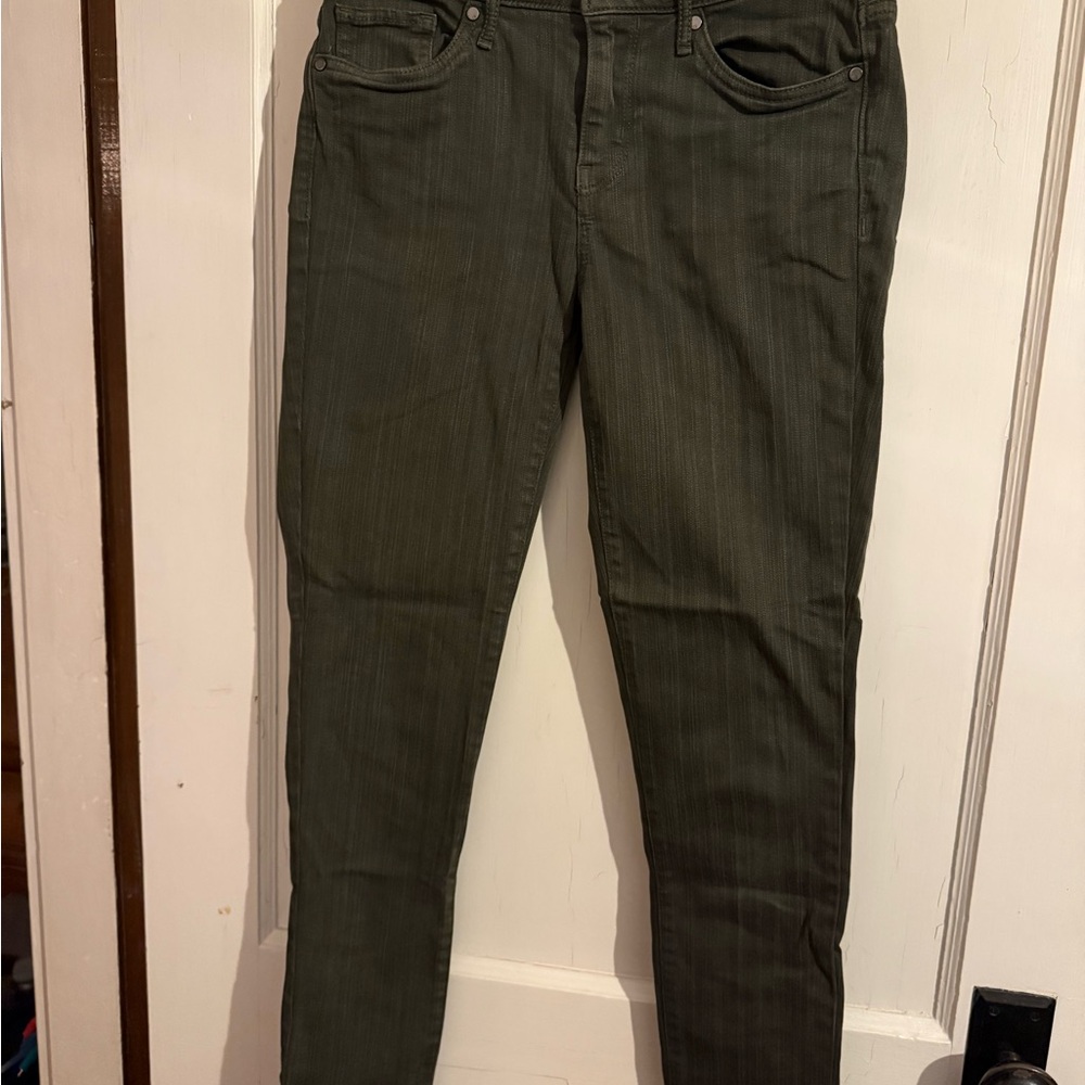 Calvin Klein Dark Green Ankle Skinny Jeans